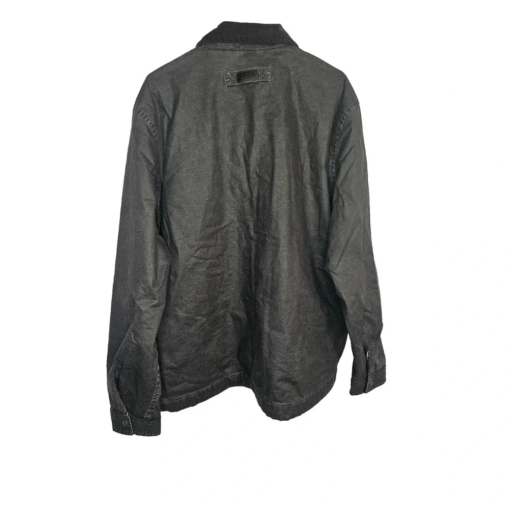 Tailor Vintage Men's XXL Heritage Coated Jacket Phantom Black Cord Collar NWT‎